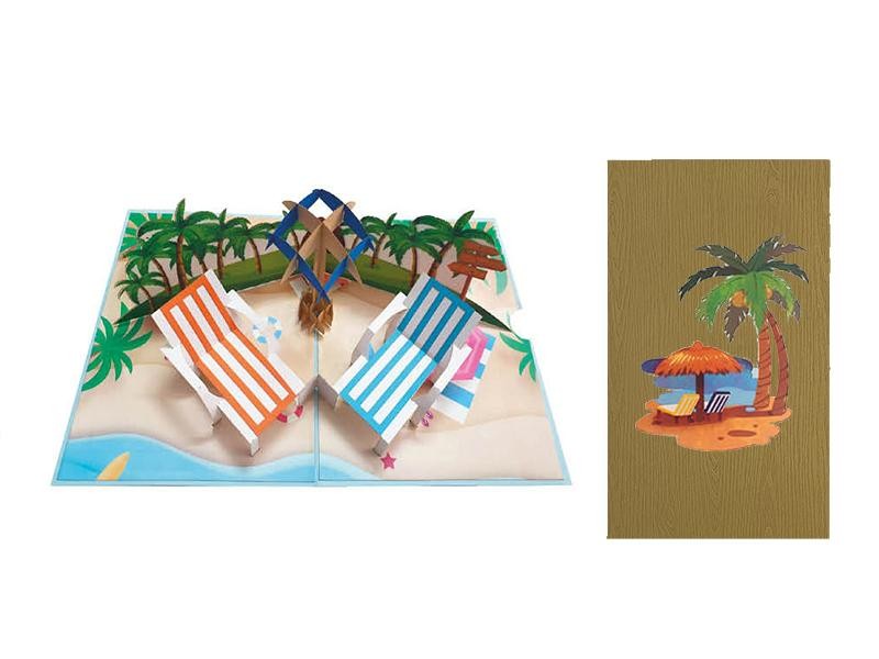 Biglietto Pop-up 3D Lecone A Tema Viaggio – Regalo Originale Per Vacanze, Pensionamento O Luna Di Miele Con Effetto Sorpresa E Busta Inclusa