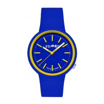 Orologio blu in silicone NelQuieOra cassa tonda, stile casual giovanile