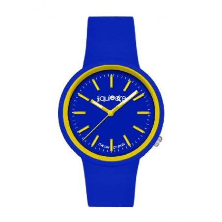 Orologio blu in silicone NelQuieOra cassa tonda, stile casual giovanile