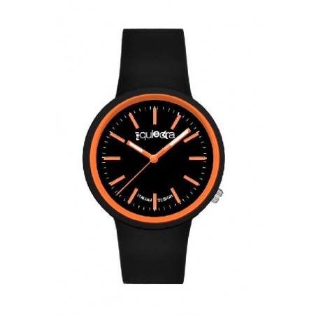 Orologio arancio fluo in silicone NelQuieOra con quadrante chiaro, look acceso e dinamico