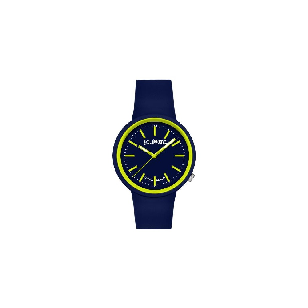 Orologio giallo fluo NelQuieOra in silicone con quadrante a contrasto, look brillante e trendy