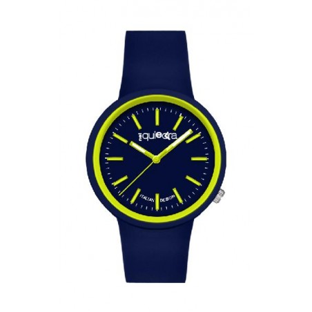 Orologio giallo fluo NelQuieOra in silicone con quadrante a contrasto, look brillante e trendy