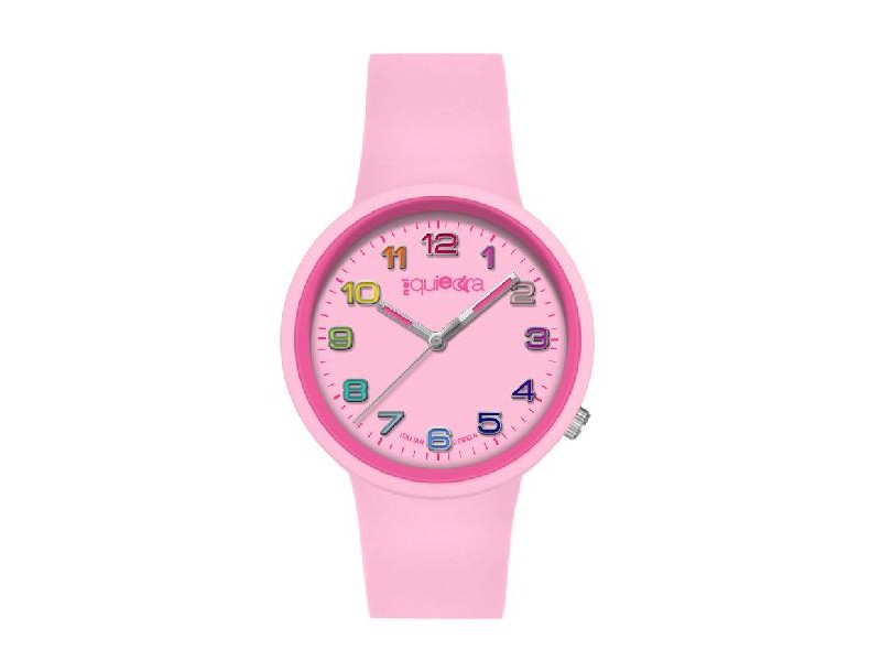 Orologio rosa in silicone NelQuieOra con quadrante delicato e stile minimal