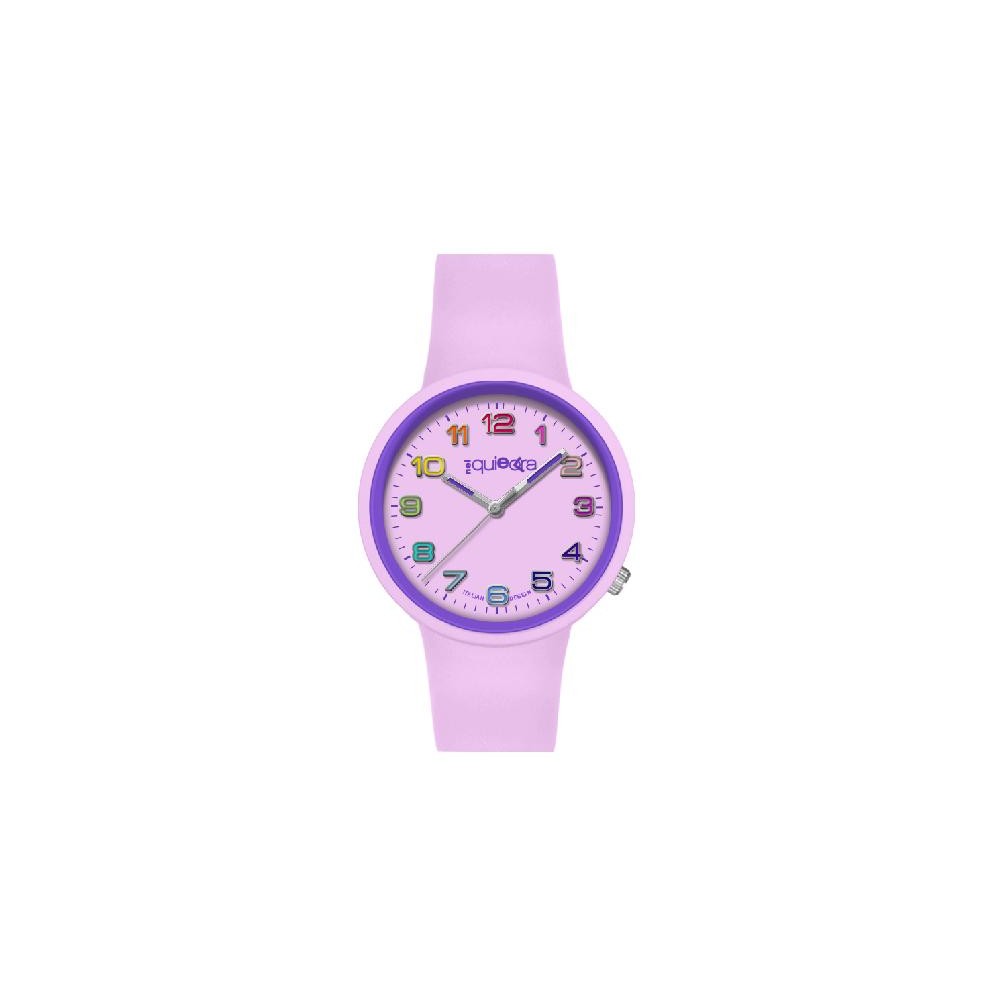 Orologio lilla in silicone NelQuieOra con quadrante semplice, accessorio fresco e originale