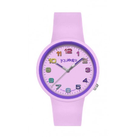Orologio lilla in silicone NelQuieOra con quadrante semplice, accessorio fresco e originale