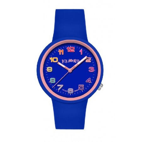 Orologio blu e rosa in silicone NelQuieOra con quadrante vivace, stile creativo e originale
