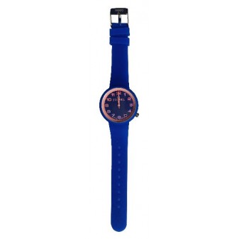 Orologio da polso bicolore unisex con cinturino in silicone e design giovanile