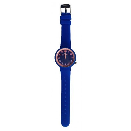 Orologio da polso bicolore unisex con cinturino in silicone e design giovanile