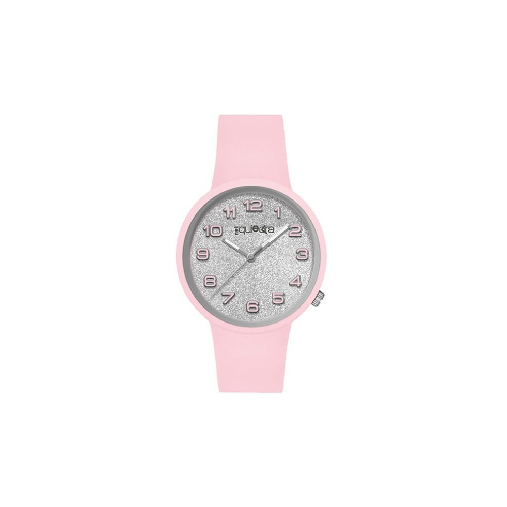 Orologio con cristalli rosa in silicone NelQuieOra, quadrante decorato, stile elegante e giovane