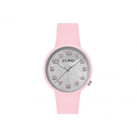 Orologio con cristalli rosa in silicone NelQuieOra, quadrante decorato, stile elegante e giovane