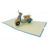 Biglietto Auguri Pop-up 3D – Vespa Vintage in Carta Intagliata